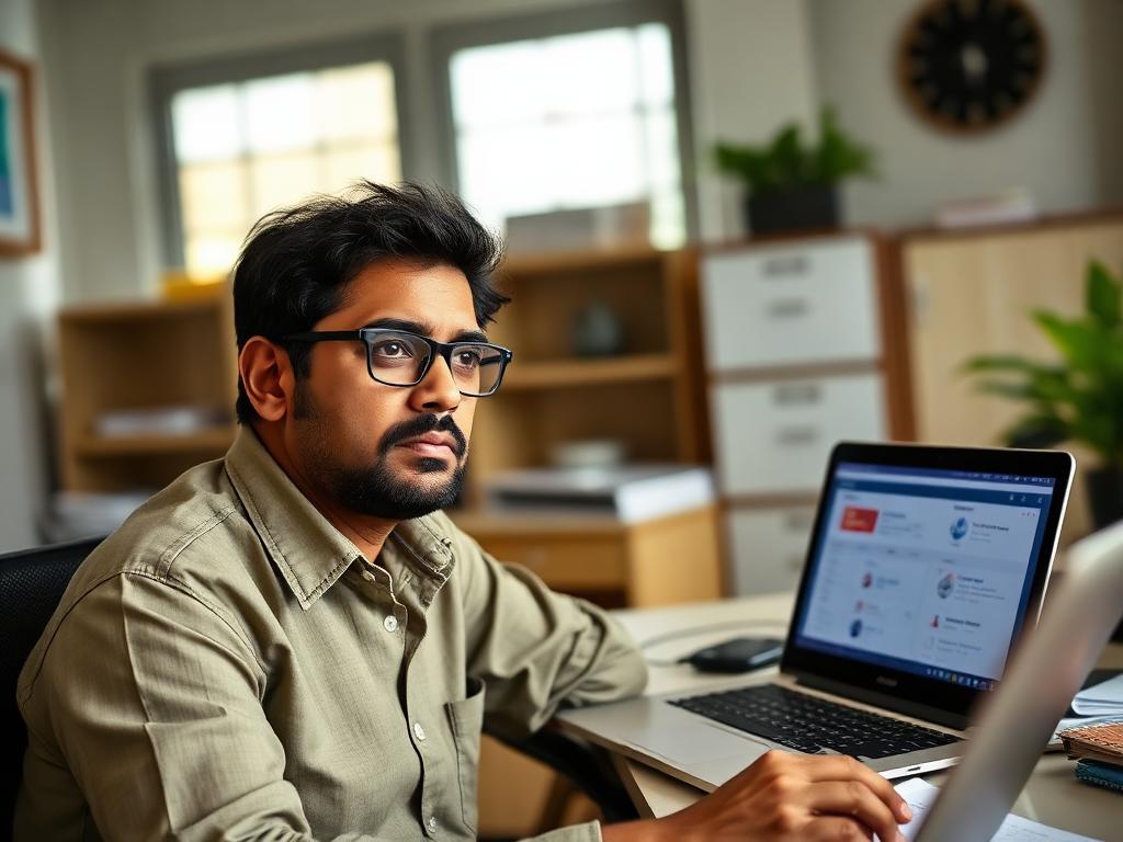Employer in Bhopal reviewing candidates
